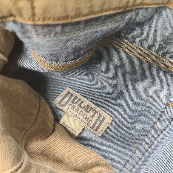 Duluth Men's Relaxed Fit Straight Blue Jeans Sz 38x34 Heavy 100% Cotton EUC - Picture 4 of 4